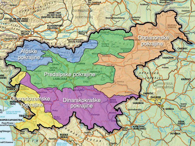 Geografija Slovenije je primer regionalne geografije.