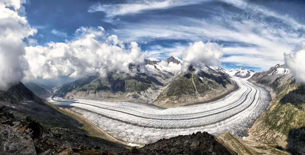 Ledenik Aletsch, Švica