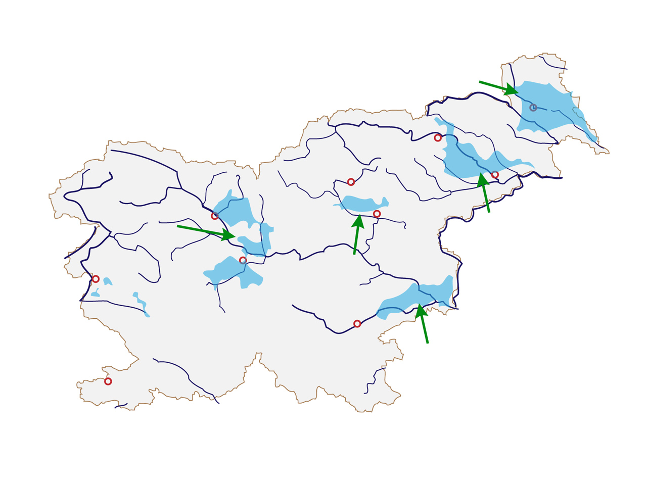 Slovenija ima bogate zaloge podtalnice.