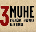 Logotip 3 muhe - pravična trgovina
